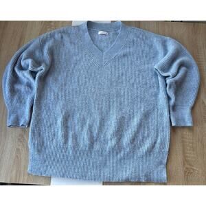 Lauren Conrad Oversized V Neck Sweater Size M Light Blue